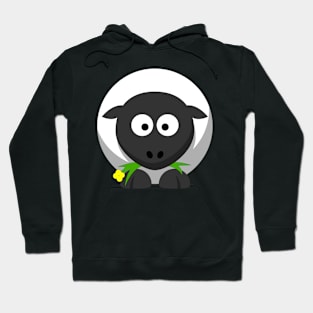 Happy Cute Sheep With Flower Hoodie